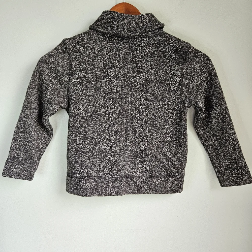 Old Navy Mushroom Brown Cowl Neck Knit Sweater Boys XS 5‎ Fall Warm Church Photo